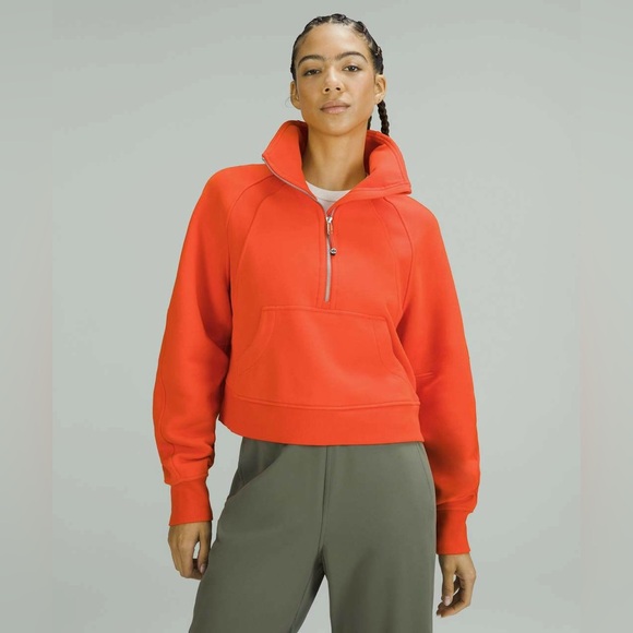 lululemon athletica Sweaters - Lululemon Scuba Oversized Funnel Neck Half Zip
Orange size m/l